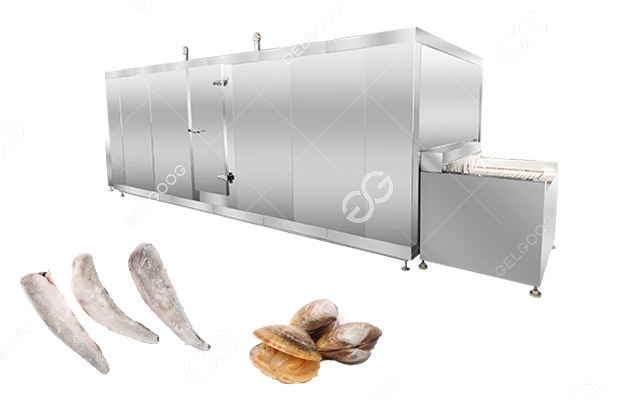 300Kg/H Fish Freezing Equipment Manufacturer -IQF Freezer Machine