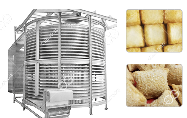 pizza rolls freezing machine